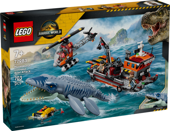 LEGO® Mosasaurus Dinosaur Boat Attack 77983
