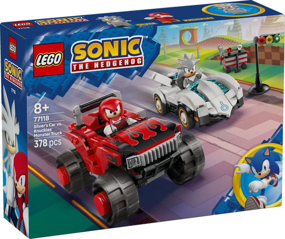 LEGO® Silver's Car vs. Knuckles' Monster Truck 77118