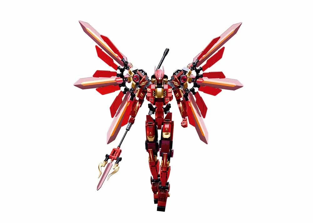 Sluban P.R. Mecha Robot de Combat, Kit de Construction 511 Pièces, 8-14 Ans, Rouge et Or, M38-B1152 Sluban P.R. Mecha Robot de Combat, Kit de Construction 511 Pièces, 8-14 Ans, Rouge et Or, M38-B1152