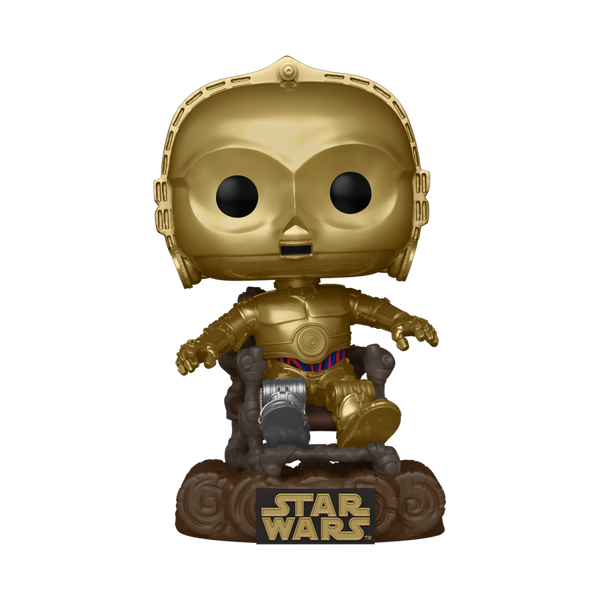 Star Wars Episode VI C 3PO on Ewok Throne 40th Anniversary Pop