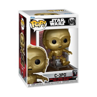 Star Wars Episode VI - C-3PO on Ewok Throne 40th Anniversary Pop! Vinyl #609