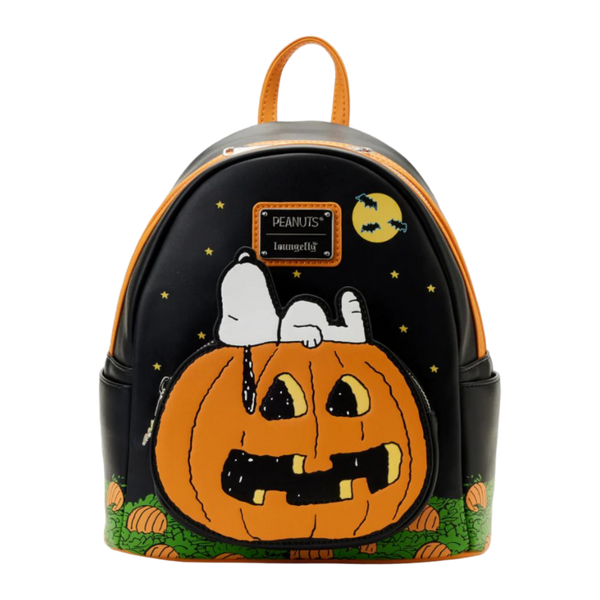 Loungefly™ Peanuts - Great Pumpkin Snoopy Glow in the Dark 10” Faux Leather Mini Backpack