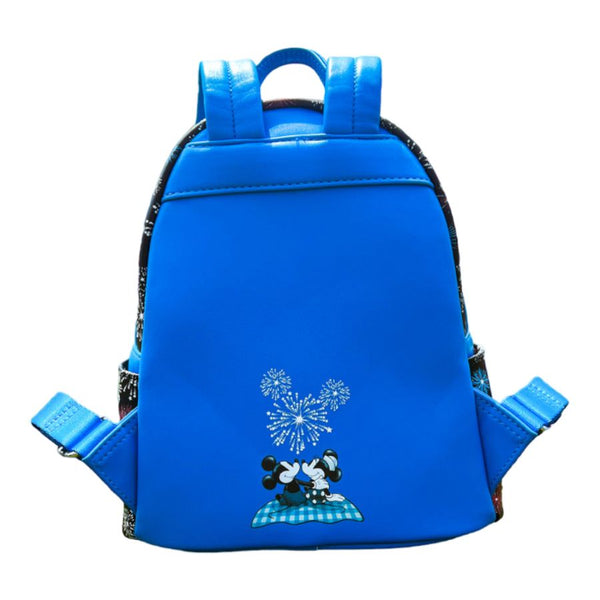 Loungefly™ Disney - Mickey & Minnie Mouse Fireworks Glow in the Dark 10" Faux Leather Mini Backpack