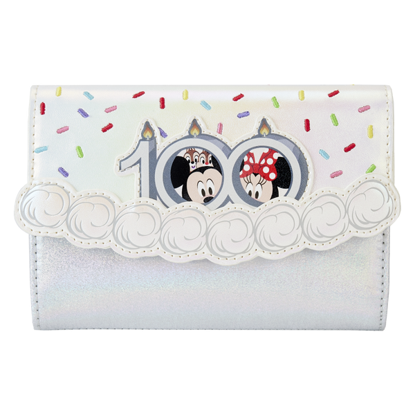 Loungefly™ Disney - Disney100 Anniversary Celebration Cake 4" Faux Leather Flap Wallet