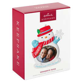 Hallmark Keepsake Tree Decoration - Grandkid Hugs Snowman 2022 Photo Frame