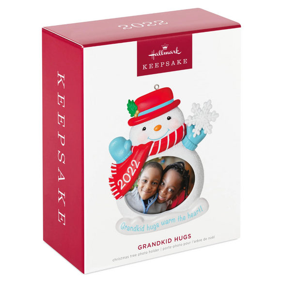 Hallmark Keepsake Tree Decoration - Grandkid Hugs Snowman 2022 Photo Frame