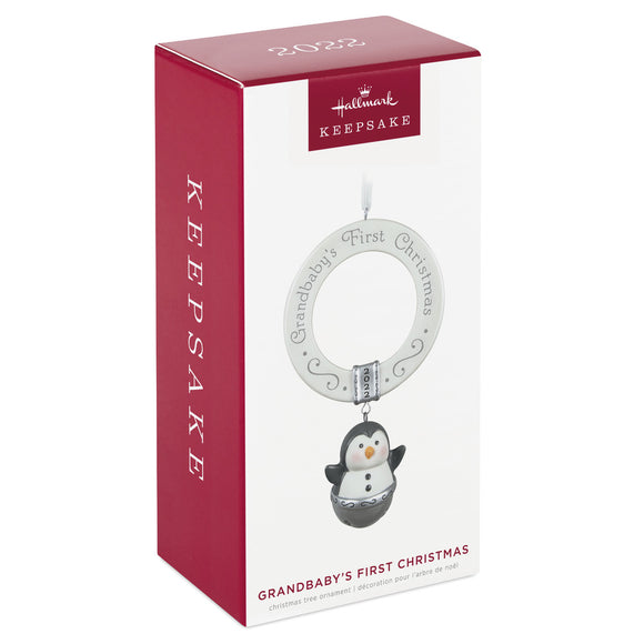 Hallmark Keepsake Tree Decoration - Grandbaby's First Christmas Penguin Bell 2022