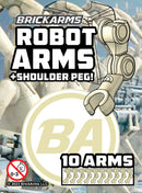 BA Robot Arms with Shoulder Peg (10 Arms) - Tan-1