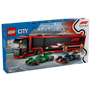 LEGO® F1® Truck with RB20 & AMR24 F1® Cars 60445