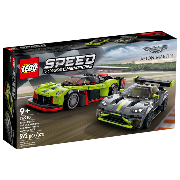 LEGO® Aston Martin Valkyrie AMR Pro and Aston Martin Vantage GT3 76910