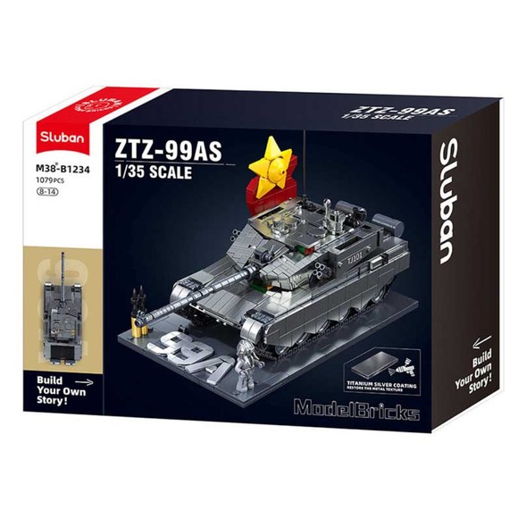 Sluban MB ZTZ-99AS TANK SCALE 1:35 (METAL COATING)