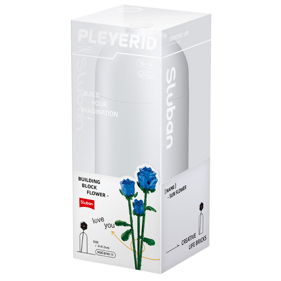 Sluban Blue Rose with Vase