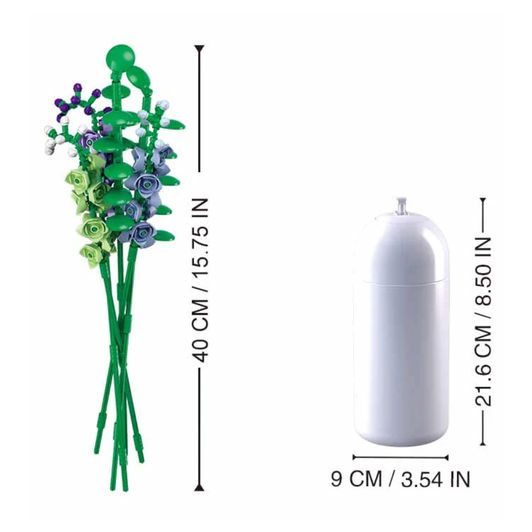 Sluban Rocket Larkspur with Vase - 0