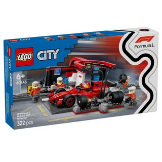 LEGO® F1® Pit Stop & Pit Crew with Ferrari Car 60443