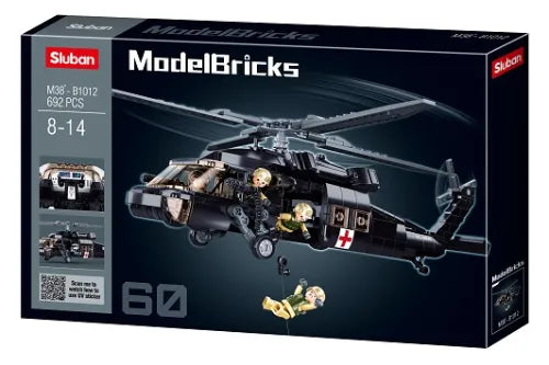 Sluban Model Bricks Black Hawk Helicopter