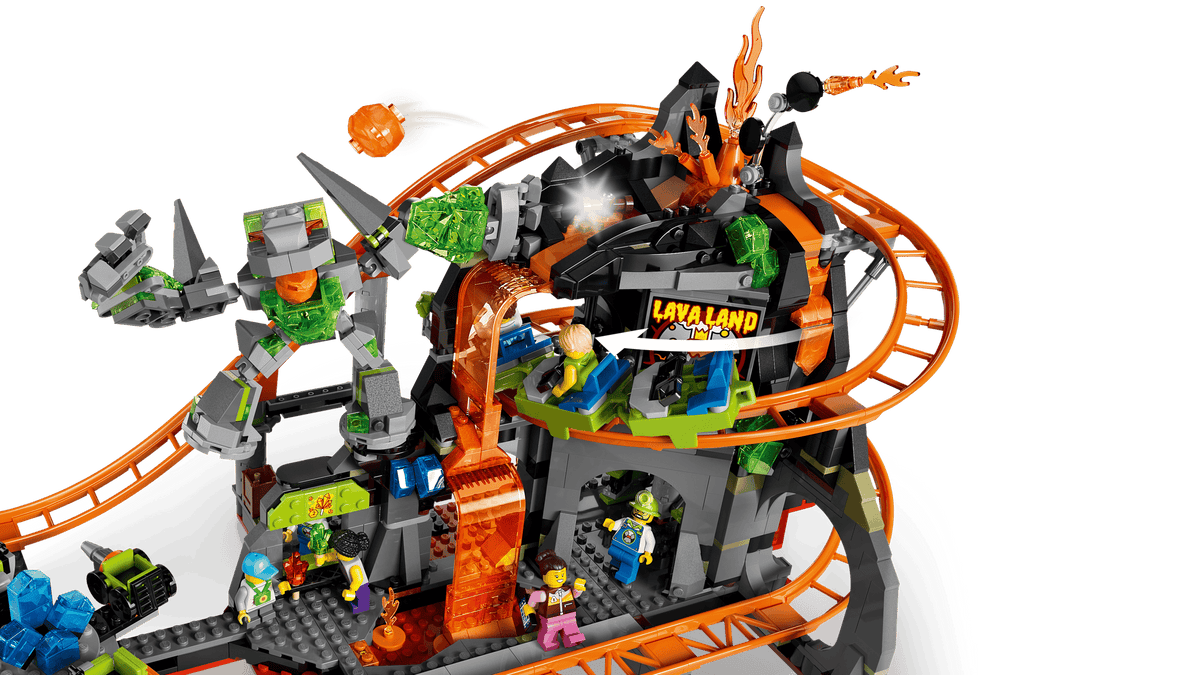 LEGO® Lava Land Roller Coaster Park 60501 | I'm Rick James Bricks
