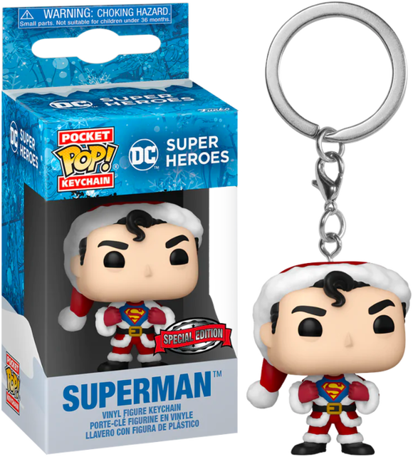 DC Super Heroes - Superman Holiday Pocket Pop! Vinyl Keychain