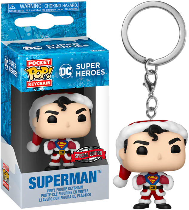 DC Super Heroes - Superman Holiday Pocket Pop! Vinyl Keychain