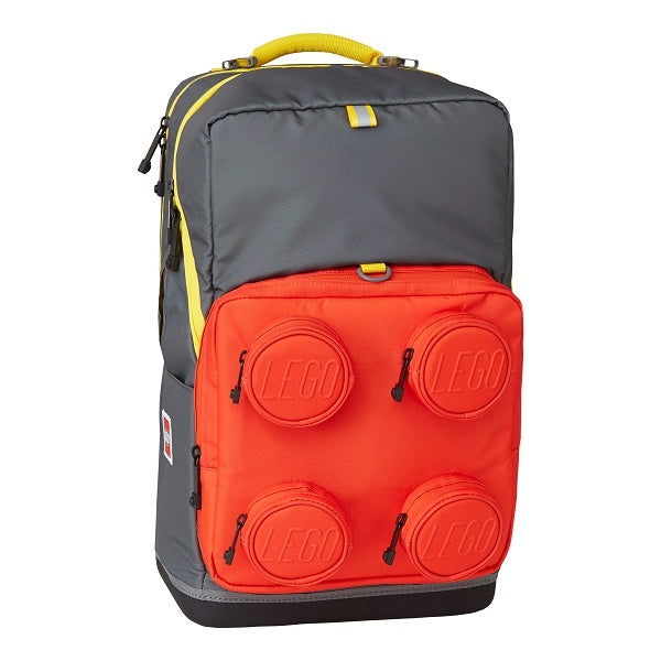 LEGO® Maxi Plus School Backpack - Titanium/Red