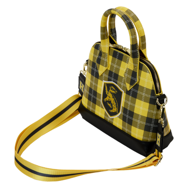 Loungefly™ Harry Potter - Hufflepuff Varsity Plaid 8" Faux Leather Crossbody Bag