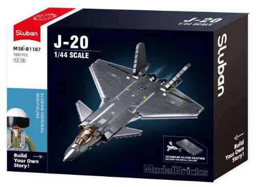 Sluban Model Bricks 1:44 J20 Stealth Aircraft