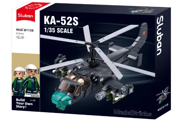 Sluban Model Bricks 1:35 KA-52S Helicopter Gunship