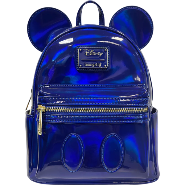 Loungefly™ Disney - Disney - Mickey Blue Oil Slick 10" Faux Leather Mini Backpack