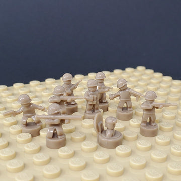 Nano Soldier Figures - Dark Tan