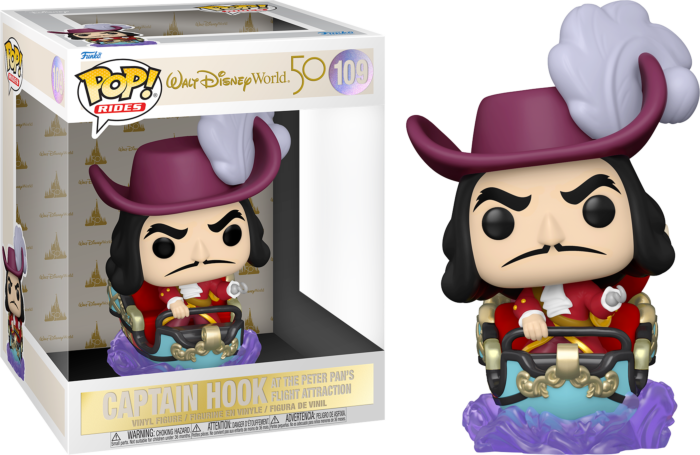 Walt Disney World - Captain Hook on Peter Pan’s Flight Attraction 50th Anniversary Pop! Rides Vinyl #109