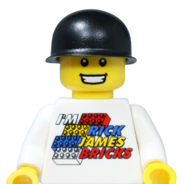 M1 Steel Pot Helmet Black I m Rick James Bricks