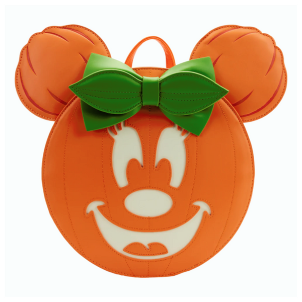 Loungefly™ Disney - Minnie Mouse Pumpkin Glow in the Dark 10” Faux Leather Mini Backpack