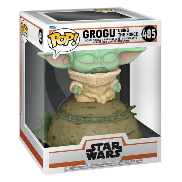 Star Wars: The Mandalorian - Grogu Using The Force Deluxe Pop! Vinyl Figure with Light & Sound #485