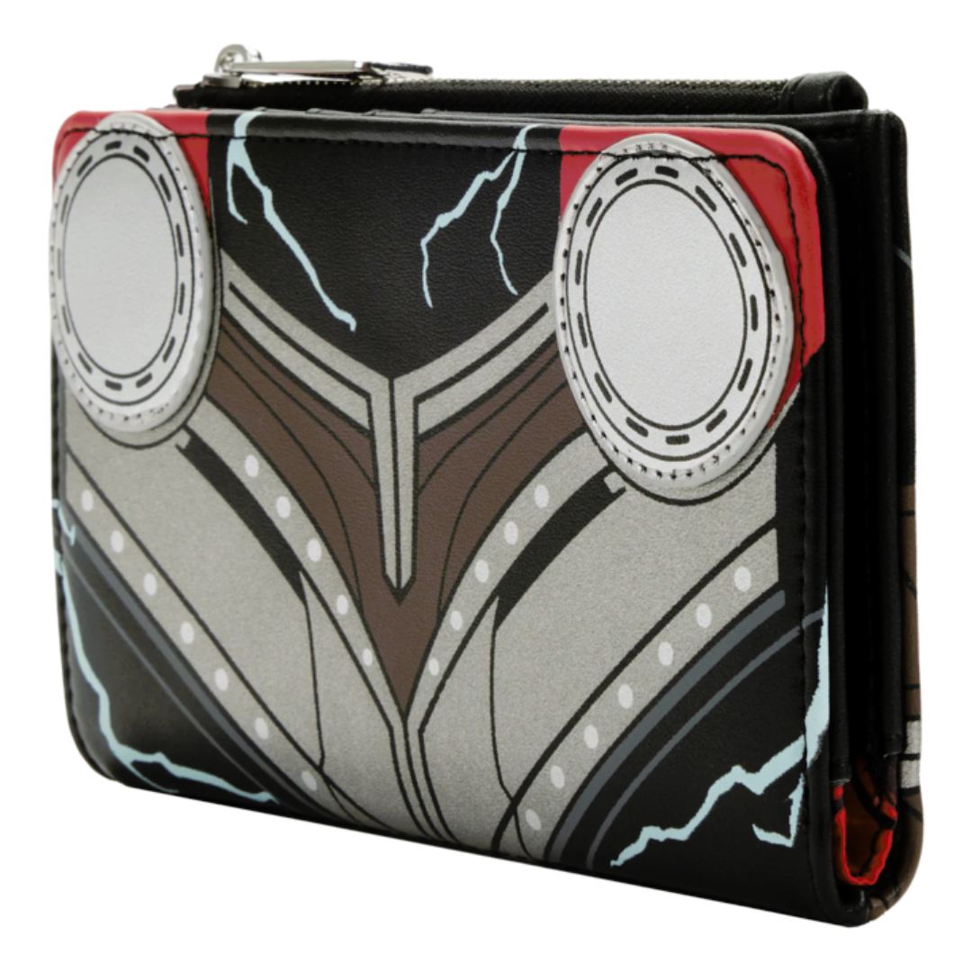 Loungefly™ Thor 4: Love and Thunder - Thor Cosplay Glow in the Dark 4” Faux Leather Flap Wallet Purse - 0