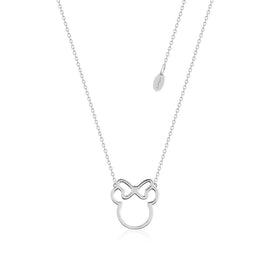 Minnie Mouse Precious Metal Outline Necklace