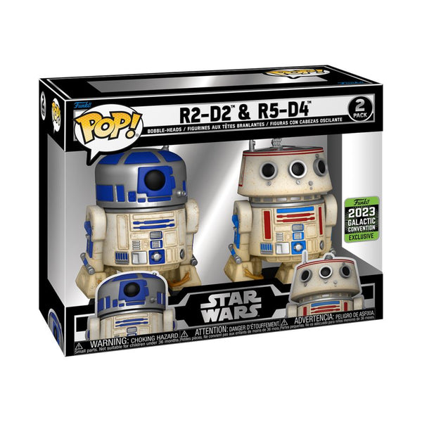 Star Wars - R2-D2 & R5-D4 Pop! Vinyl Figure 2-Pack (2023 Galactic Convention Exclusive)