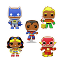 DC Super Heroes - Gingerbread Batman, Aquaman, Superman, The Flash & Wonder Woman Pop! Vinyl Figure 5-Pack