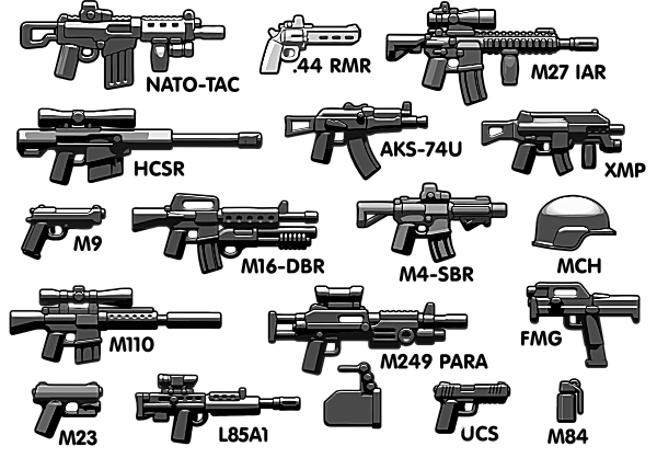 BA Modern Combat Weapons Pack - Tactical V2 | I'm Rick James Bricks