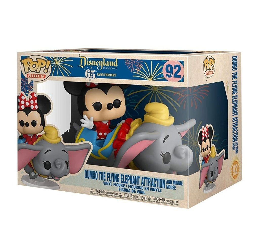 Disneyland: 65th Anniversary - Minnie Mouse with Dumbo The Flying Elephant Attraction Pop! Rides Vinyl Figure #92 - 0
