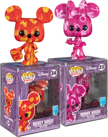 Mickey Mouse - Mickey and Minnie (Artist) 23 & 24 US Exclusive Pop! Vinyl Bundle - 0