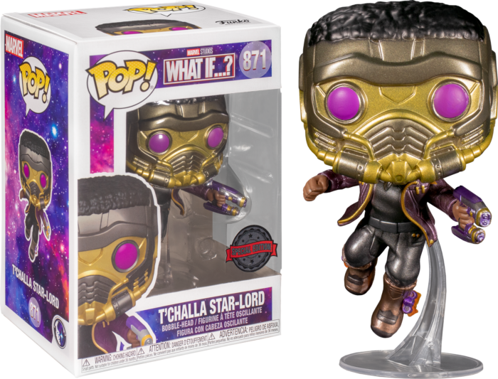 Marvel: What If - T'Challa Star-Lord Metallic US Exclusive Pop! Vinyl #871 - 0