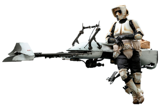 Star Wars: The Mandalorian - Scout Trooper with Speeder Bike 1/6th Scale Hot Toys Action Figure Set